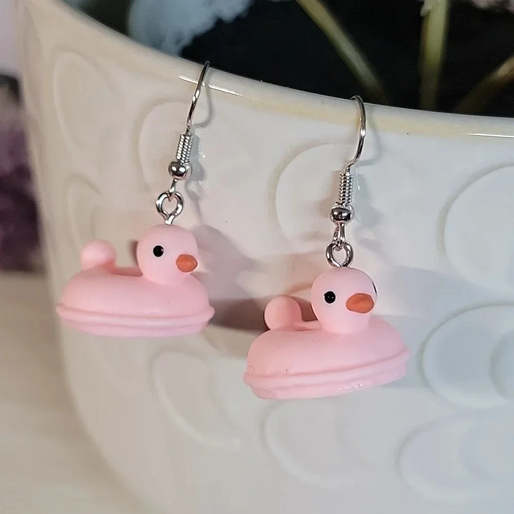 Rubber Duck Pool Float Earrings